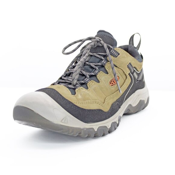 Men's Targhee IV Wide Waterproof Hiking Shoe | Sea Turtle/Roasted Peca - Picture 3 of 11
